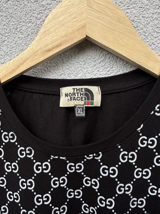 Czarna koszulka M tee tshirt z logo GG the north face