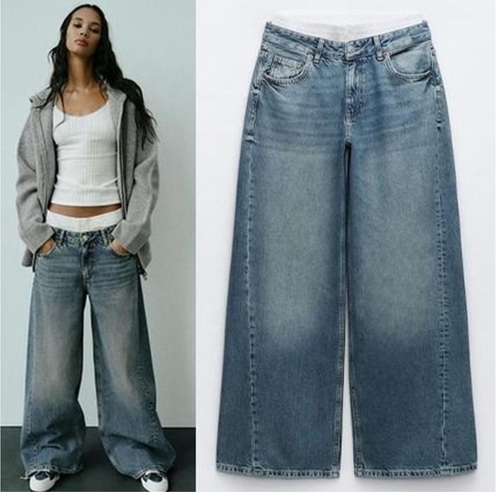 Жіночі джинси з подвійним поясом