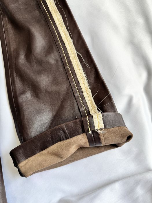 Шкіряні штани кльош Y2K