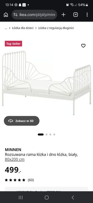 Łóżko rosnące z dzieckiem IKEA