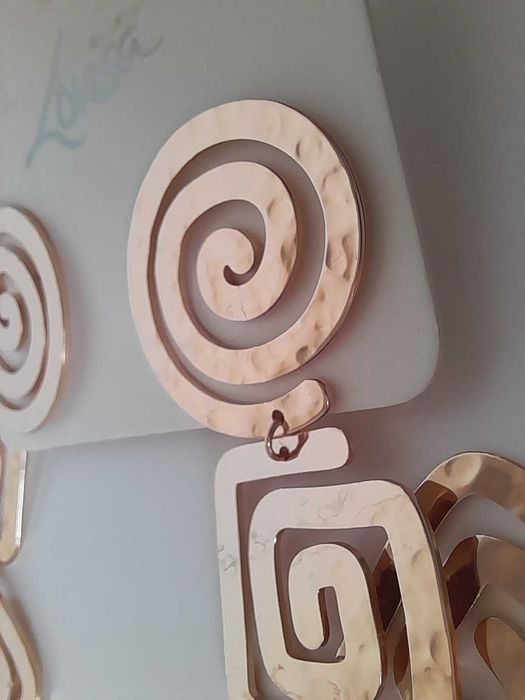 Duże wiszące kolczyki niemieckie Lovisa etnicznce wzory