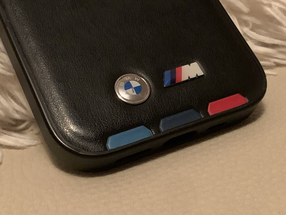 Case/etui na iPhone 14 Pro BMW MPower oryginał czarny skórzany