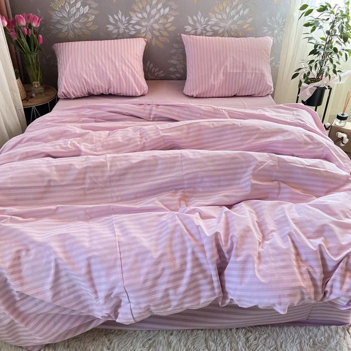 Комплект постільної білизни однотонний полуторка двоспальний євро