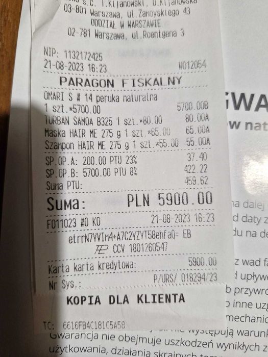 Peruka z włosów słowiańskich blond OMARI S