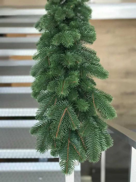 Хвойні новорічні гірлянди Lux - декор (литі зелені 1.2 м. та 2 м.)