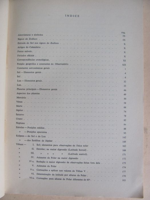 Raro - Efemérides Astronómicas para o ano de 1971