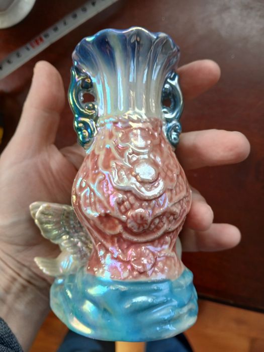 Ceramiczny wazonik wazon z łabędziami