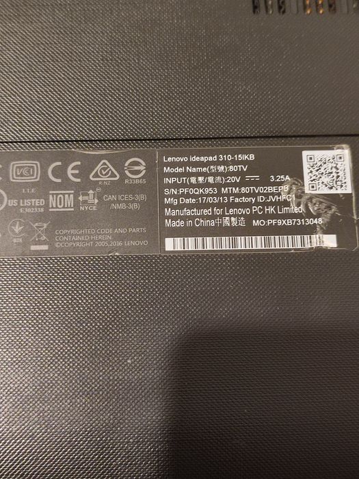 Продам ноутбук lenovo ideapad 310 15ikb
