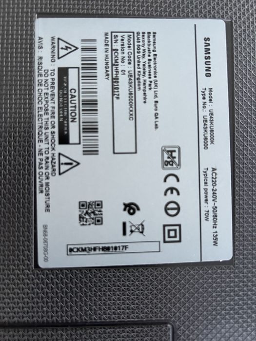 Peças tv samsung UE43KU6000 / BN94