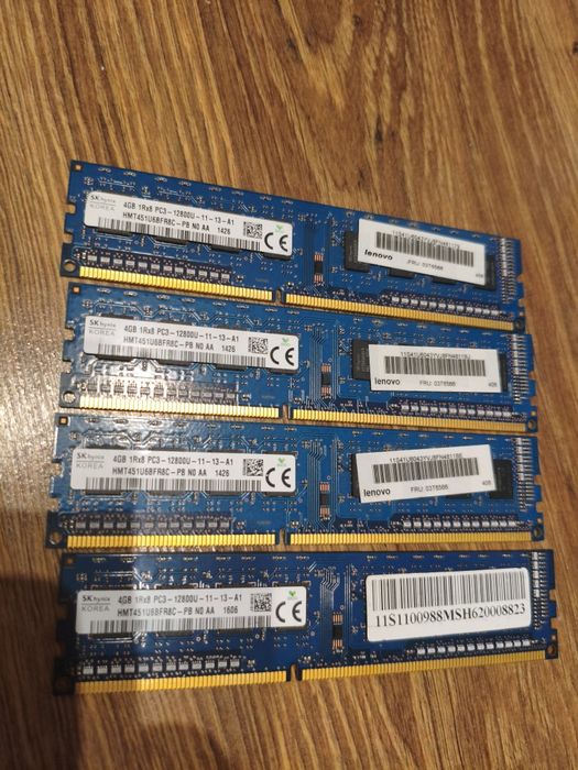 Ram DDR3 4gb 1600mhz  4 szt