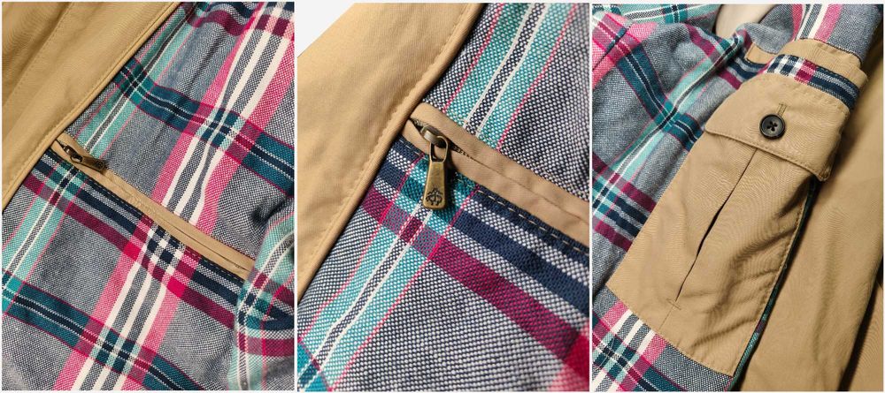 Brooks Brothers _ Cow Leather Trim_ Hidden Hood _ Harrington Cotton Jacket