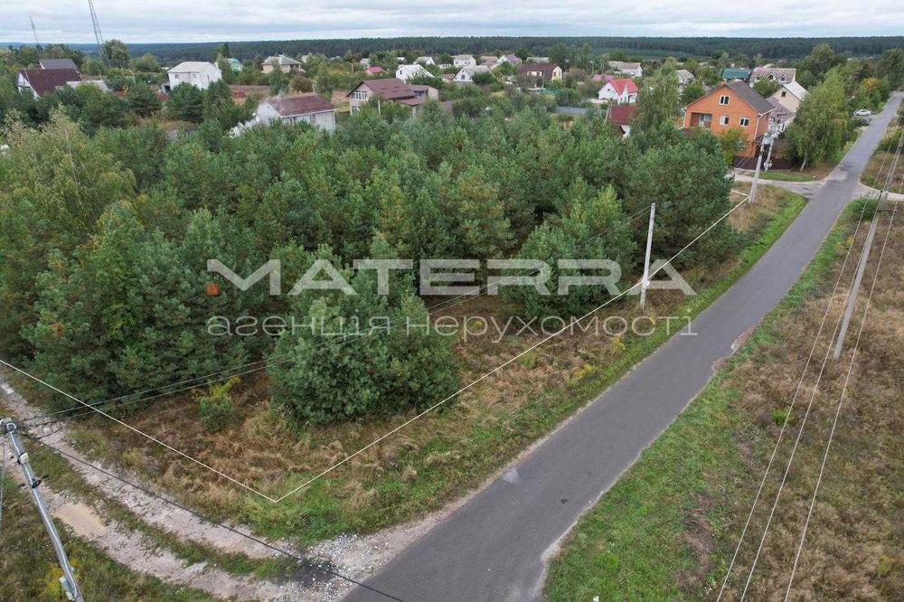 Малютянка - Глеваха Продаж ділянки зі світлом та соснами