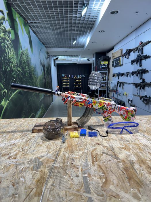 Іграшковий автомат АК47 PUBG 3 в 1, орбізи/вода/кулі, акумуляторний
