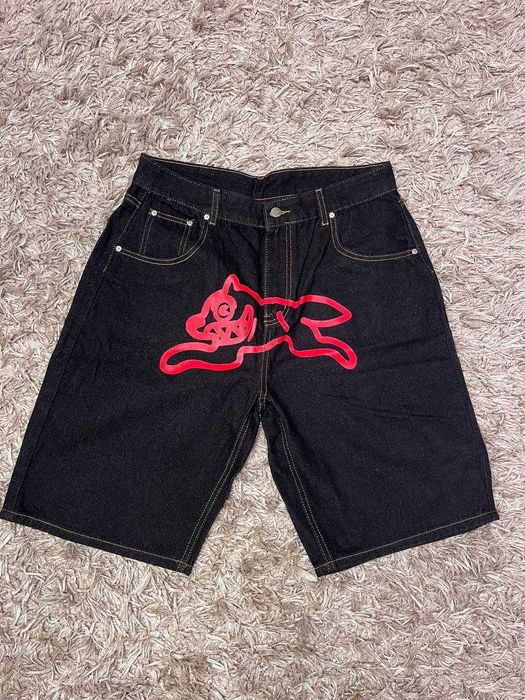 Чорні джинсові шорти BBC ice cream running dog denim shorts