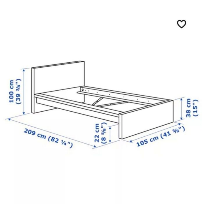 Conjunto de Cama + estrado + colchão IKEA