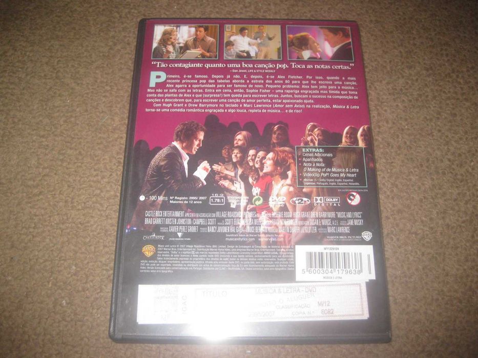 DVD "Música & Letra" com Hugh Grant