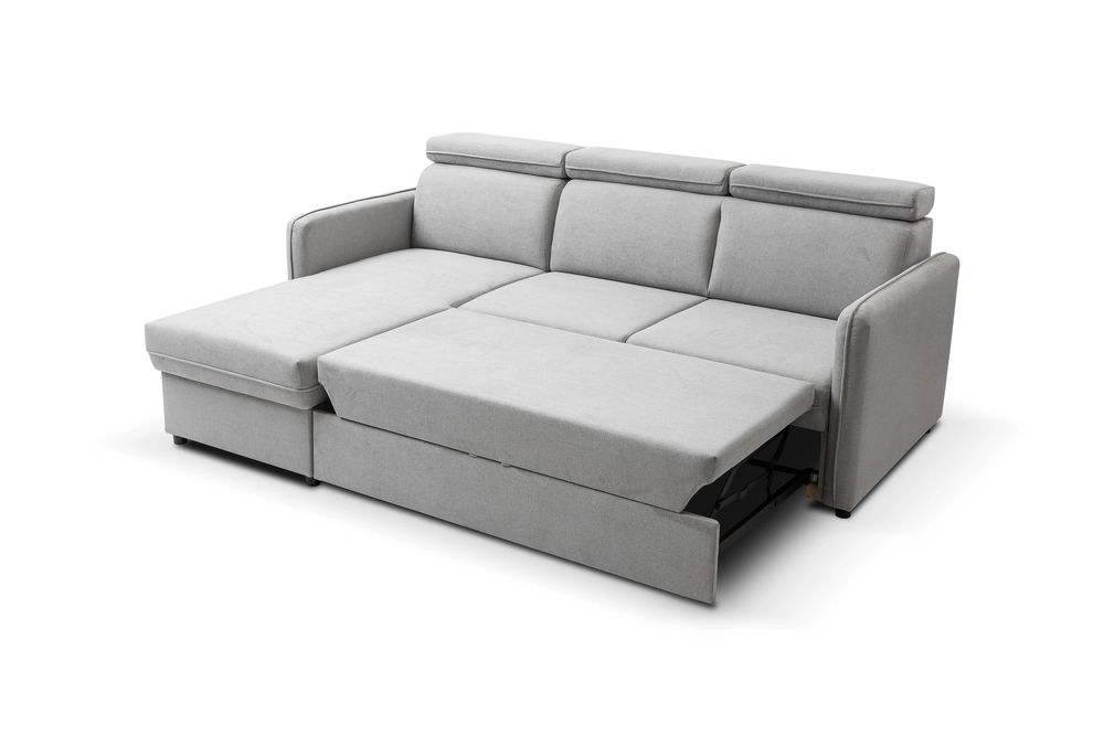 Narożnik BARCELO 220x165 - funkcja spania, pojemnik, ruchome zagłówki