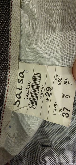 Calções Salsa, tamanho 29 da salsa e 37 europeu, como novos