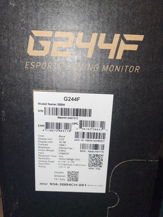 Монитор 24" 170Hz MSI !!