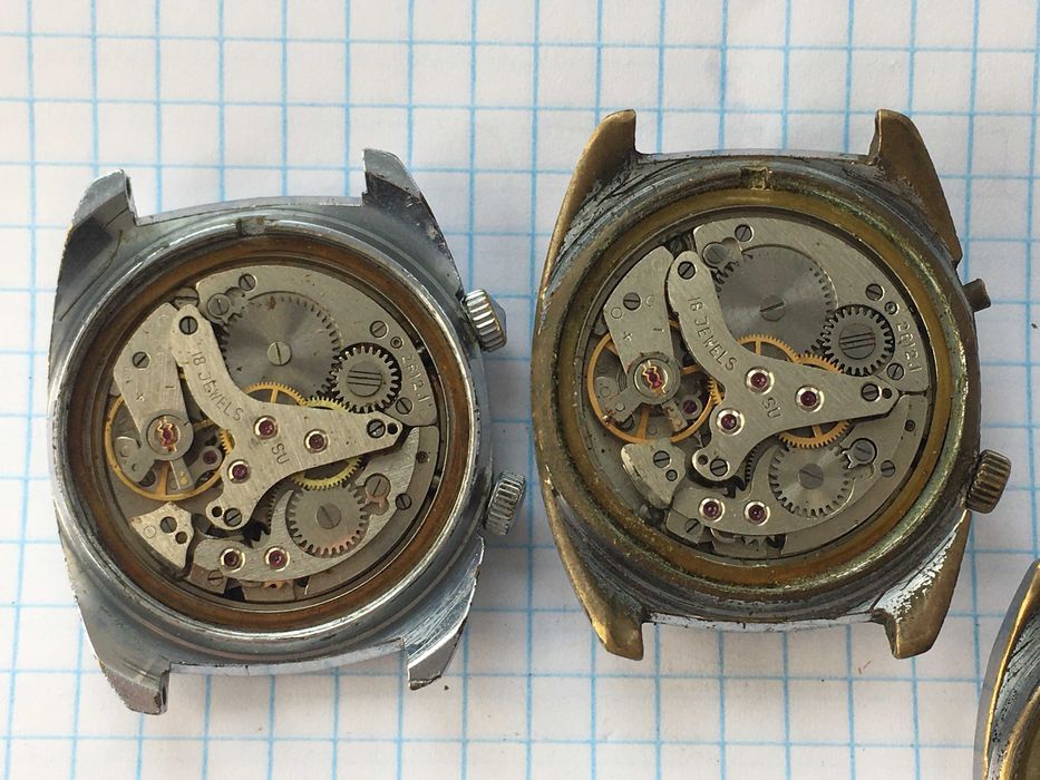 Часы механические Полет будильник СССР 3 штуки - на запчасти