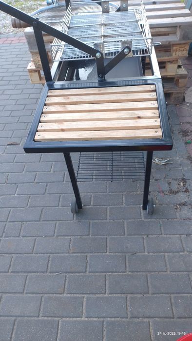 Gril obrotowy z nierdzewki inny..palenisko.ruszt