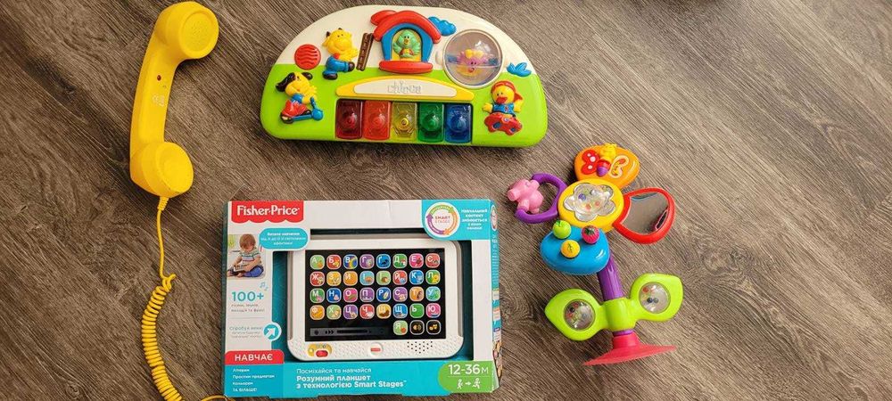 За 50% цін Килимок-пригалка Chicco Каталка Компот планшет Fisher Price