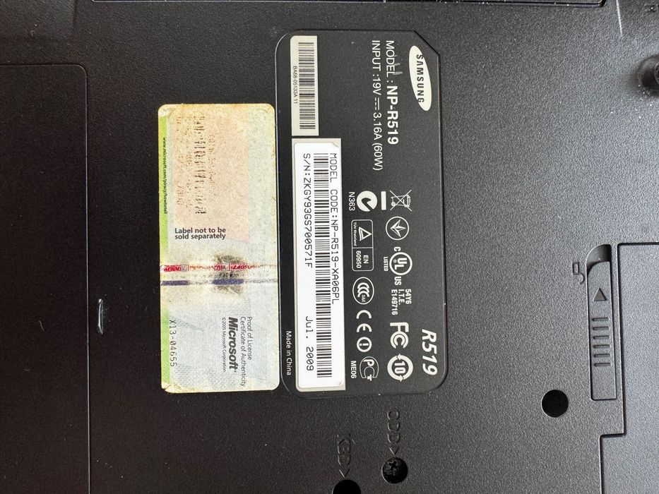 Laptop Samsung R519 Bardzo Ładny stan Okazja Cenowa OD 1 właściciela ...