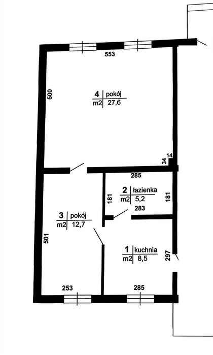 Mieszkanie na parterze 54 m2 lub kawalerki pod wynajem