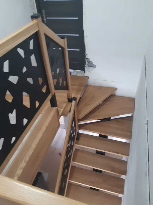 Schody drewniane / stopnie / trepy – dąb, jesion, buk