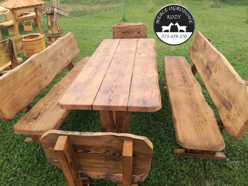 CENY DO KOŃCA LUTEGO Meble ogrodowe drewniane góralskie Lite drewno