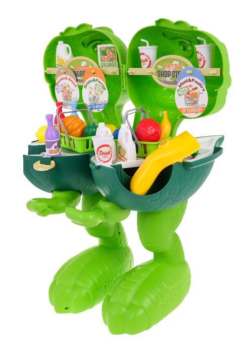 Jeżdżacy Dinozaur + Sklep Spożywczy 2W1 Dla Dzieci 3+ Atrapy Produktów