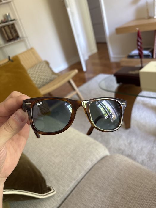 Ray Ban Wayfarer (Castanho tartaruga c/ lente azul clara)