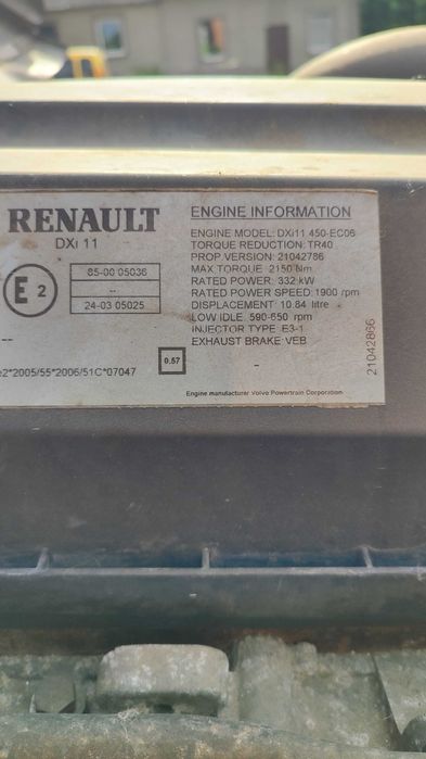 Двигун двигатель dxi11 450-ec06 Renault Premium Volvo FH