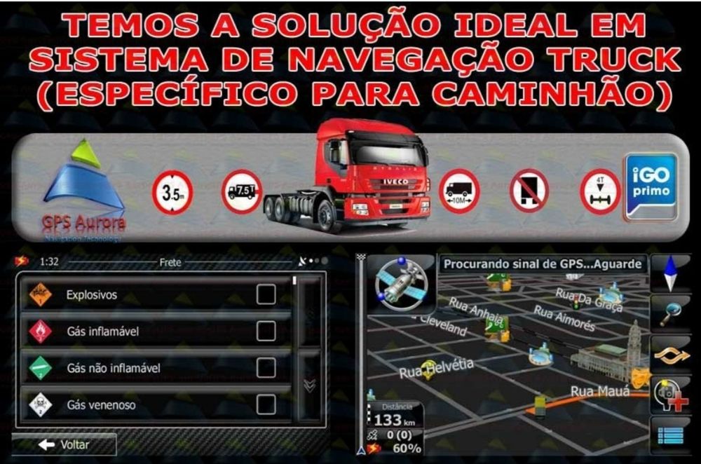 Gps pesados camião, autocaravanas (em stock)