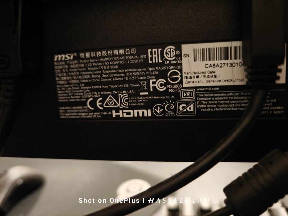 Monitor MSI 27" Optix MAG274QRF-QD IPS WQHD 165Hz 1ms G-Syn64283863196417123