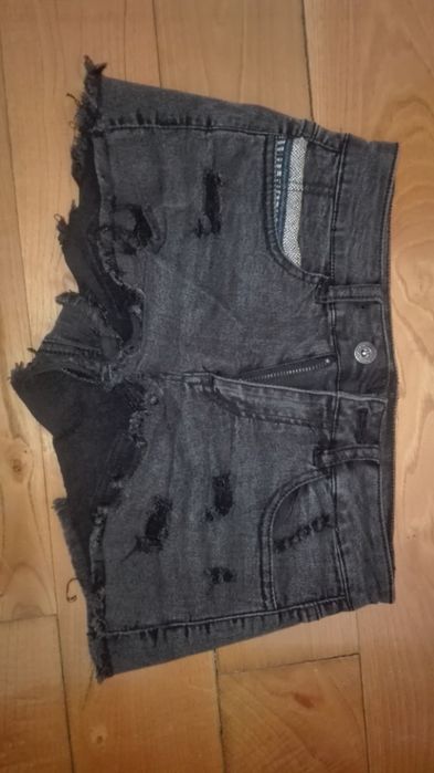 Calções ganga pretos