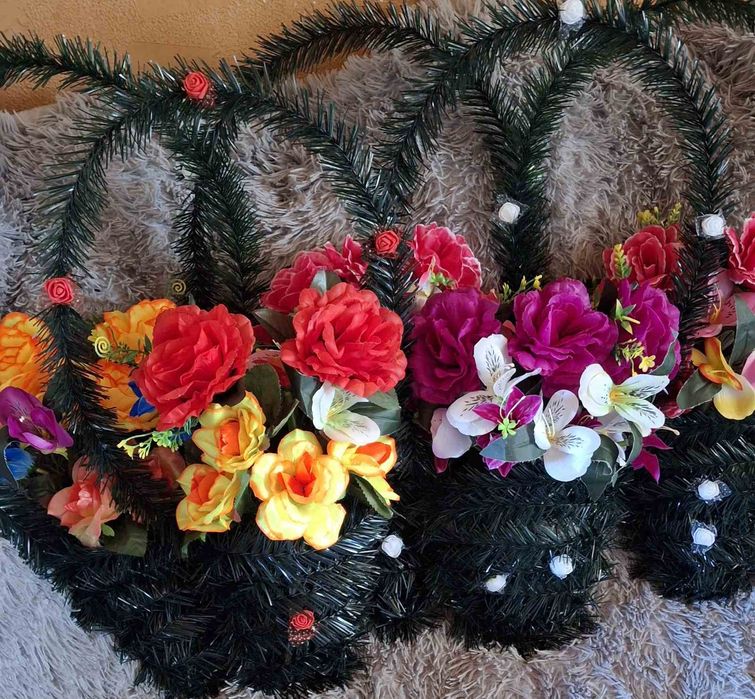 Поминальны венок -корзина