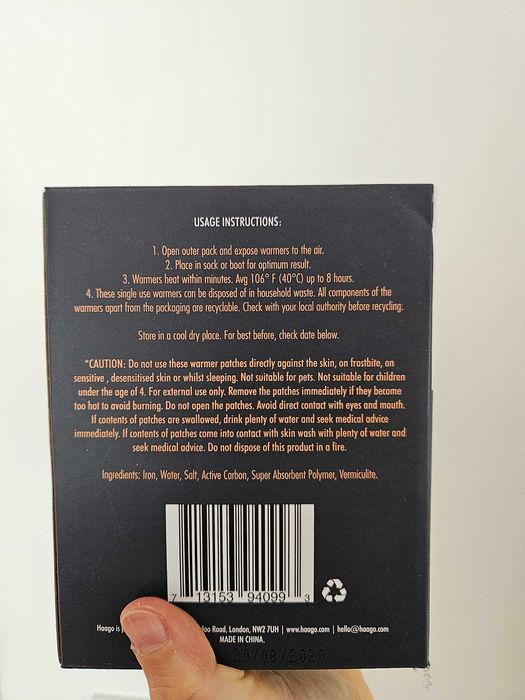 Pacote de aquecedores de pés - novo