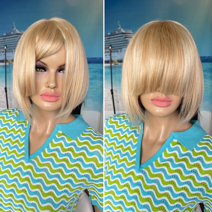 Натуральная чёлка топпер накладка славянский детский волос блонд