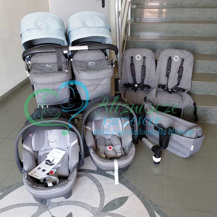Bugaboo Donkey Twin 3 z fotelikami Cybex KOMIS