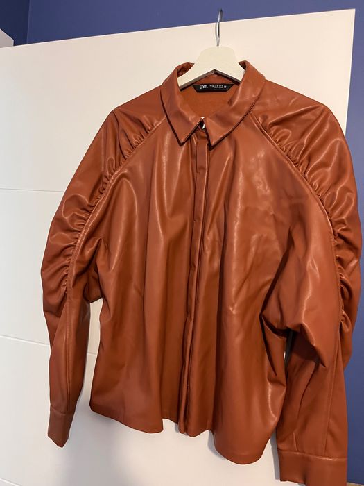 Koszula z ekoskórki - ZARA-XL