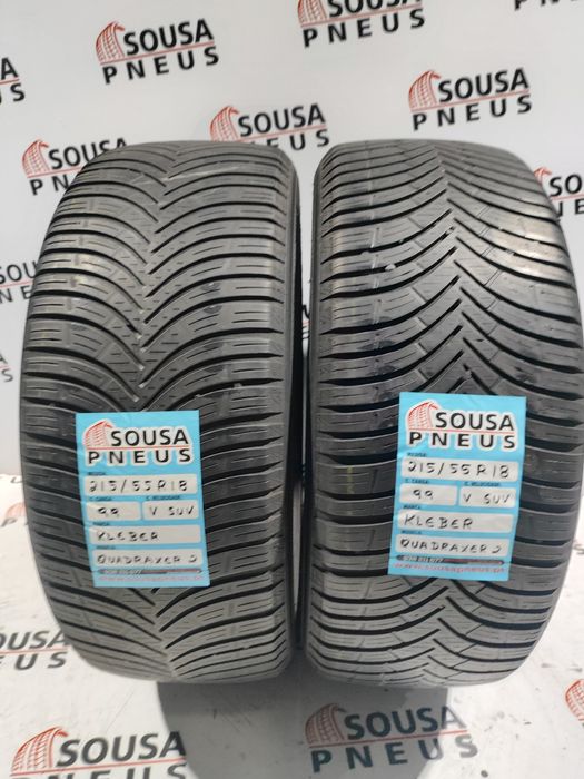 2 pneus semi novos 215-55R18 Kleber - Oferta dos Portes