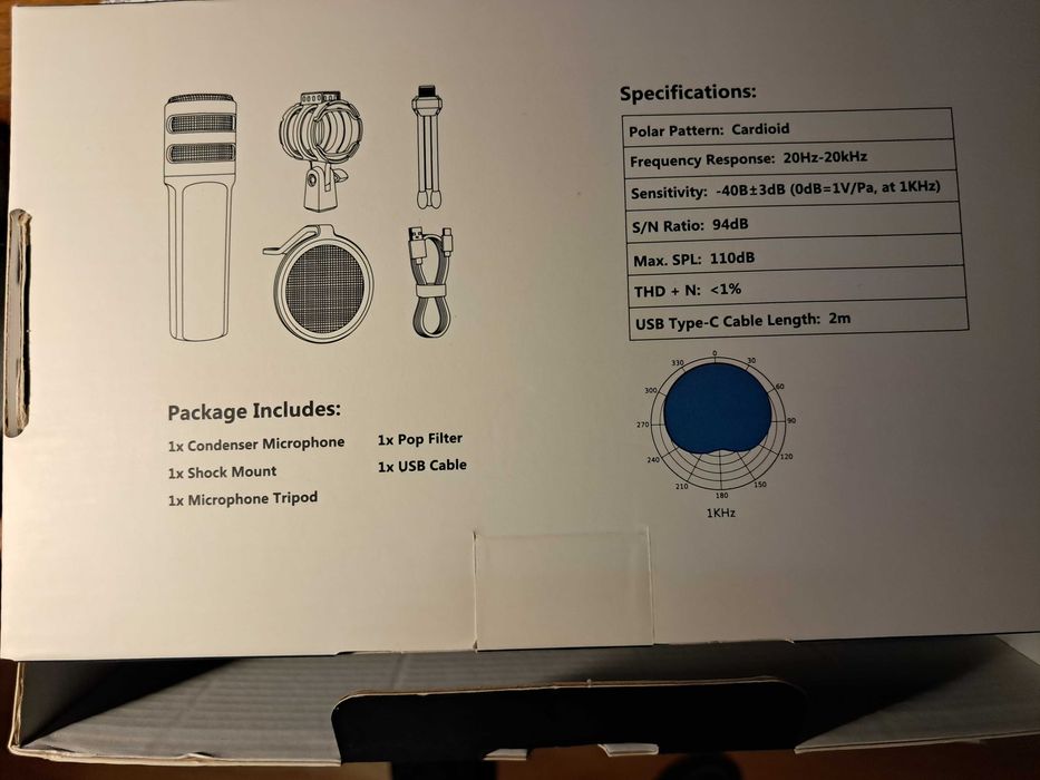 Microfone USB para PC YOTTO YDM 20