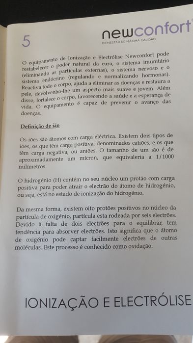 ionizador para purificar o corpo