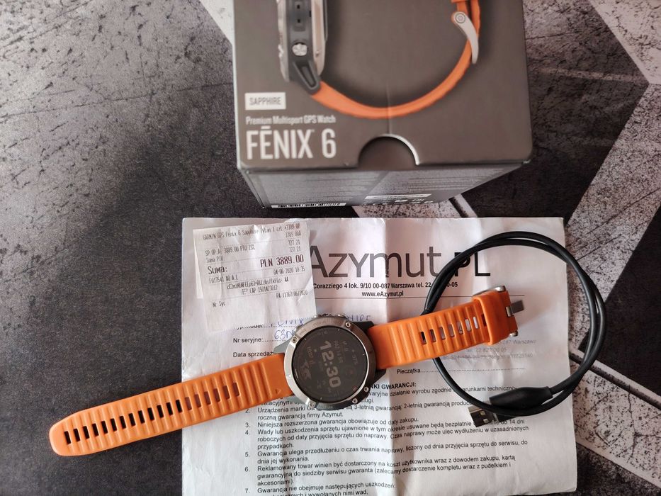 Smartwatch męski  sportowy Garmin fenix 6 sapphire mapy .