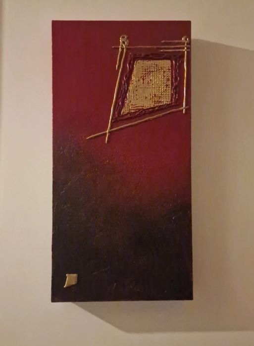 Conjunto de quandos pintado com folha de ouro