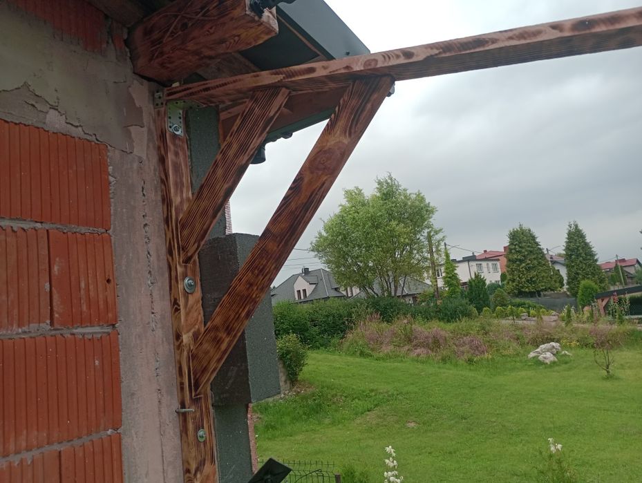 Stelaż zadaszenia daszku okien drzwi