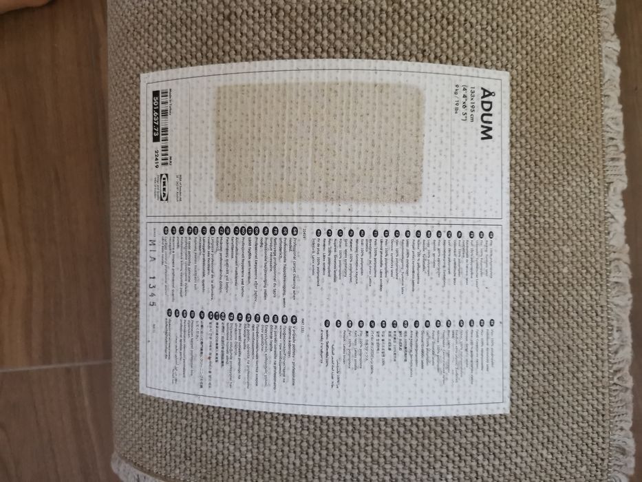 Tapete ikea creme pelo curto