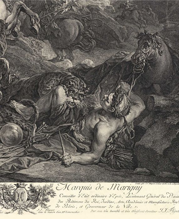 XVIII wieczny miedzioryt z scenką batalistyczną, wymiar 76cm x 93cm