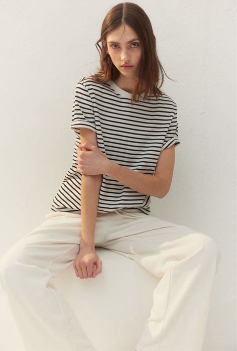 Базова футболка H&M з м'якого бавовняного трикотажу